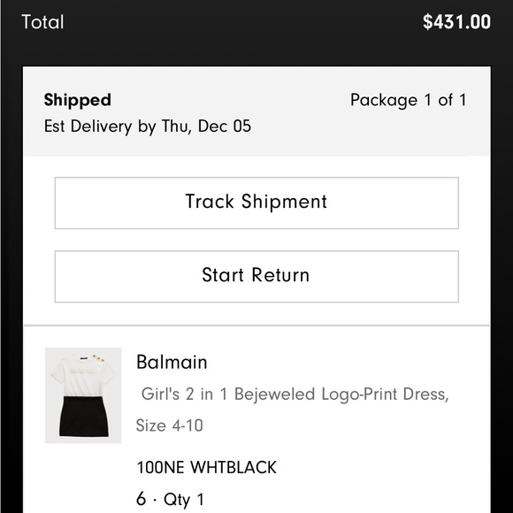 Balmain toddler dress - Picture 5 of 5